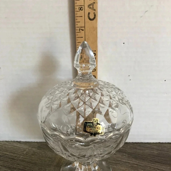 Vtg Zajecar Crystal Candy  Dish - Picture 8 of 10
